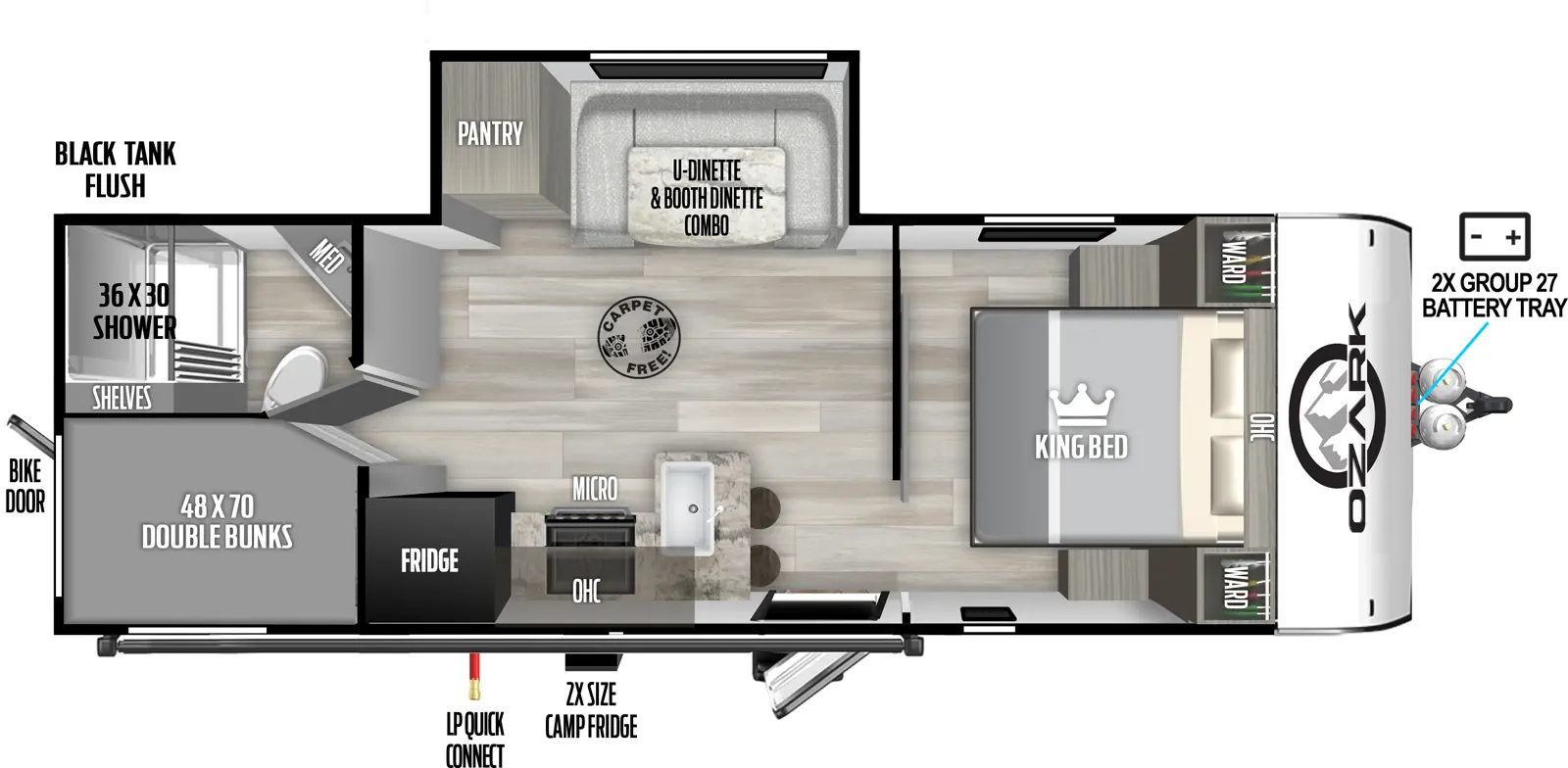 Ozark 2640BHK Floorplan